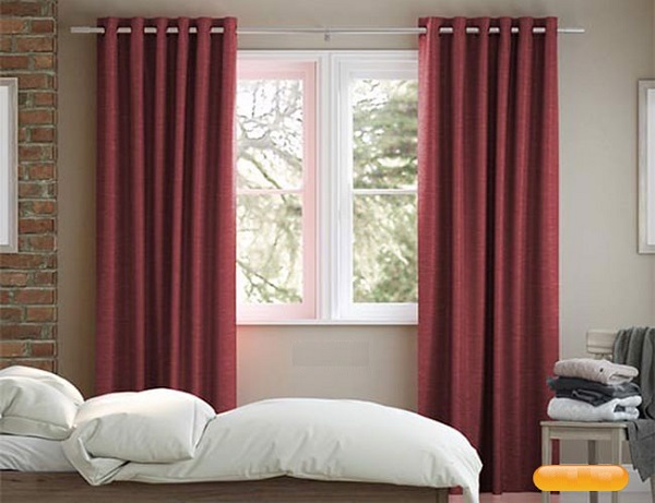 Rèm vải thô chống nắng 100% cho căn hộ