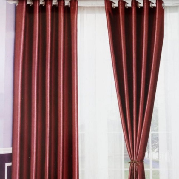 Rèm 2 lớp màu đỏ đô sang trọng quý phái