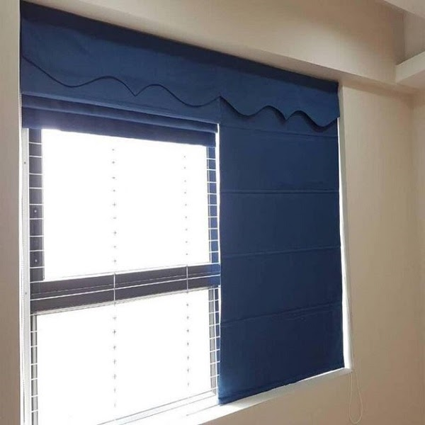 Rèm roman chống nắng vải lụa