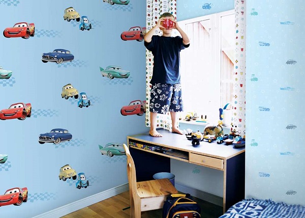 Giấy dán trang trí phòng ngủ của bé trai