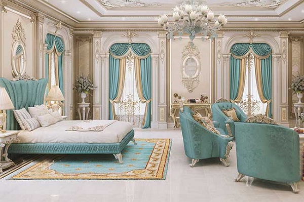 Họa tiết hoa văn bắt mắt rèm cửa phong cách tân cổ điển