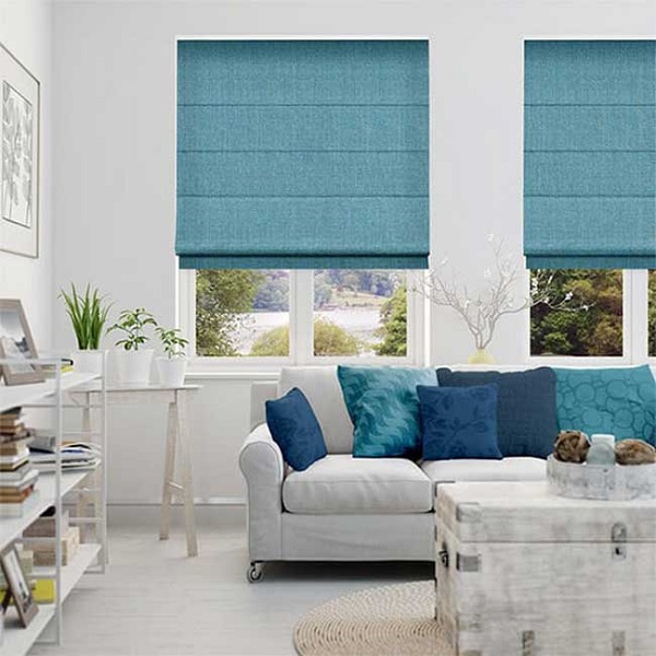 Rèm màu xanh lịch lãm